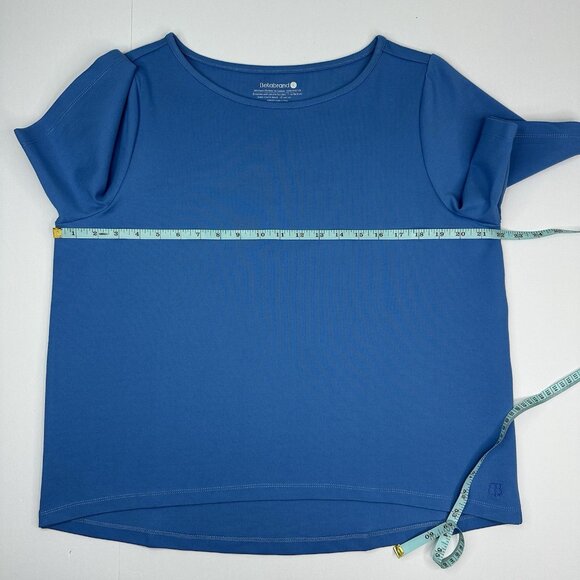 Betabrand Women’s NWT Tide Pool Boat Neck Short Sleeve Boxy Hi-Low Top L/C44 - Picture 9 of 12
